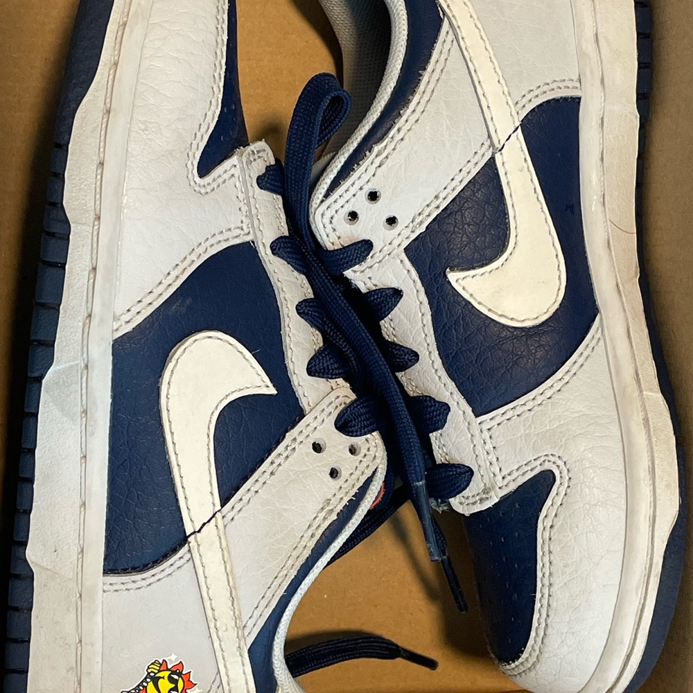 Nike Dunk Low BP (UV Reactive) Sneakers - Blue and White